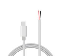 Chevnzev Cavo A Treccia Alimentazione USB C 5V 2A USB Tipo C Maschio A 2 Pin Filo Nudo Cavo con estremità Aperta per Ventola A LED Router Fai da Te con Ventola A Luce LED