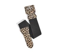 Chevnzev Elegante cintura larga per gli amanti del vestito retrò Unico leopardi selvatici modello grazioso vita larga Cincher elastico corsetto cinture di moda per abiti da donna uomini