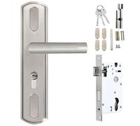 Chevnzev Maniglia per porta d'ingresso con chiavi in acciaio inox sostituzione interna leve di sicurezza leva porta di sicurezza