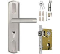 Chevnzev Maniglia per porta d'ingresso con chiavi in acciaio inox sostituzione interna leve di sicurezza leva porta di sicurezza