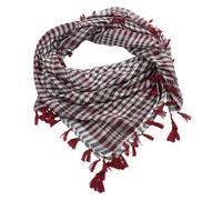 Chevnzev Shemagh Sciarpa per la testa del collo degli uomini delle donne scialle Kafiya Wrap Shemagh sciarpe da trekking con nappe antivento avvolgere il deserto, Rosso, Etichettalia unica