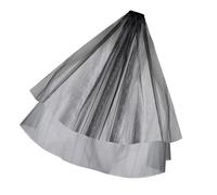 Chevnzev Velo da sposa moderno a due strati con pettine leggero e traspirante copricapo da sposa decorazione per capelli per ballo di fine anno velo da sposa, Nero , Taglia unica