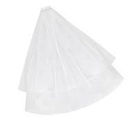 Chevnzev Velo da sposa moderno a due strati con pettine leggero e traspirante copricapo da sposa decorazione per capelli per ballo di fine anno velo da sposa, bianco, Taglia unica
