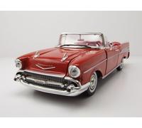 Chevrolet Bel Air Convertible 1957 Rosso Modellino Auto 1:18 MotorMax