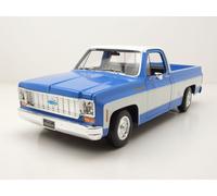 Chevrolet C-10 Cheyenne Super Pick Up 1974 Blu Bianco Modellino 1:18 Maisto