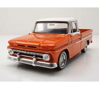 Chevrolet C-10 Fleetside Pick Up Get Basso 1966 Arancione Bianco 1:24 MotorMax