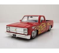 Chevrolet C-10 Pick Up 1985 Rosso Con Fiamme Modellino Auto 1:24 Jada Toys