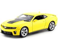 Chevrolet Camaro ZL1, jaune/mat noir, 2012, voiture miniature, Miniature déjà montée, Welly 1:24