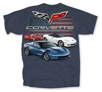 Chevrolet Chevy Corvette C6 GM Bandiera Americana USA Auto Camion T Camicia