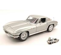 CHEVROLET CORVETTE 1965 SILVER 1:18 Maisto Auto Stradali modello modellino die cast