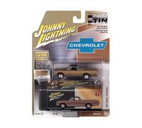 CHEVROLET El Camino + Tin Storage Box - 1967 - gold - Johnny Lightning 1:64