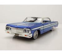 Chevrolet Impala Lowrider 1964 Blu Modellino 1:24 MotorMax