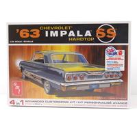 AMT 1149 1/25 1963 Chevy Impala Ss Tettuccio Rigido Auto Modello Plastica Kit