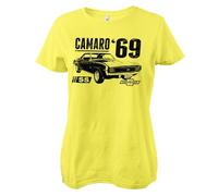 Chevrolet Licenza Ufficiale Camaro SS 1969 T-Shirt da Donna (Giallo), Small