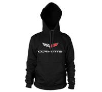 Chevrolet Licenza Ufficiale Corvette C6 Logo Felpa (Nero), XX-Large