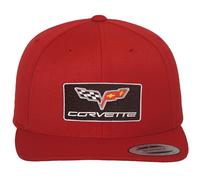 Chevrolet Licenza Ufficiale Corvette C6 Patch Cappello Snapback Premium (Rosso)