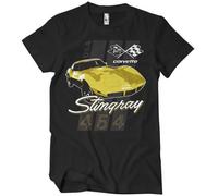 Chevrolet Licenza Ufficiale Corvette Stingray 454 T-Shirt da Uomo (Nero), X-Large