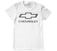 Chevrolet Licenza Ufficiale Logo T-Shirt da Uomo (Bianca), X-Large