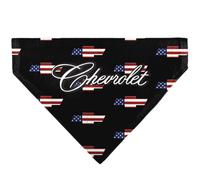 Chevrolet Script and Americana Bowtie Repeat Black Slip On Collar Bandana Only