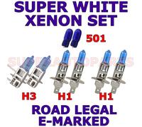 CHEVROLET VIPER CABRIO 1997-2001 SET H3 H1 W5W XENON LIGHT BULBS HALOGEN