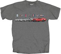 Chevy Chevrolet Camaro Logo Evolution Muscolo Auto Automobili T Shirt Cvbpc-Gy