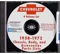 Chevy Parti Libro CD 1964 1963 1962 1961 1960 1959 1958 Auto Impala Corvette