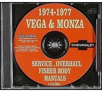 Chevy Vega E Monza CD Riparazione Negozio Manuale 1974 1975 1976 1977 Chevrolet