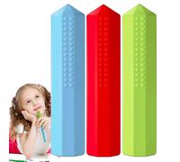 Chewable Pencil Toppers - Teeth Protector, Fun Shapes | School Supplies, Concentration Aid, Stress Relief, Food-Safe Materials, For Kids, Attenzione Aid, Creative, Colorful