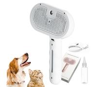 Chewie Steam Brush for Dogs, 2025 New Chewy Viral Steam Brush, 3 In 1 Rechargeable Cat Self Cleaning Dog for Long and Short Hair, Remove Tangled Loose Hair (White)