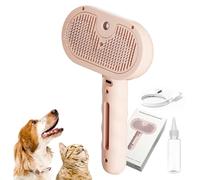 Chewie Steam Brush for Dogs, 2025 New Chewy Viral Steam Brush, 3 In 1 Rechargeable Cat Self Cleaning Dog for Long and Short Hair, Remove Tangled Loose Hair (pink)