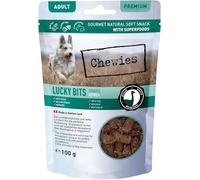 Chewies Lucky Bits Bouquet per cani per adulti, senza cereali e morbidi, con molte proteine e superfood, come lievito di birra o ginkgo, senza zucchero (100 g) (Confezione da 5)