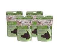 Chewies Maxi strisce di carne per cani in 100% carne di coniglio, 4 x 150 g, per cani secchi all'aria, senza zucchero e senza cereali