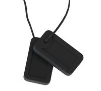 Chewigem Collana da masticare sensoriale con piastrina per cani, collana masticabile discreta, per bambini e adulti, super morbida per masticatori con difficoltà di elaborazione sensoriale e altro