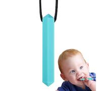 chewNecklace For Sensory Kids - Safe Silicone chewNecklace, Gem Pendant Teether Toy, Breakaway Buckle Chewing Relief, Calming Sensory Teether Accessory | For ADHD Children Boys Girls