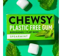 Chewsy alla menta verde | Chewing gum naturale, senza plastica | Senza zucchero, senza aspartame | 100% xilitolo, adatta ai denti | Vegano, 15 g (confezione da 12, 120 pezzi)