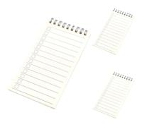 Chewtoyo 3 blocchi note A7 per lista delle cose da fare, 8,4 x 15,5 cm, blocco note a spirale verso l'alto con caselle di controllo, carta spessa, quaderno giornaliero per studenti, impiegati, agenda