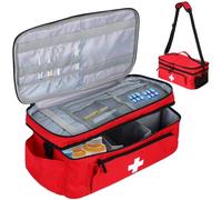 Chewtoyo Borsa organizer di emergenza multi-scomparto, kit medico traumatologico professionale, borsa portatile per forniture mediche per viaggi e uso domestico
