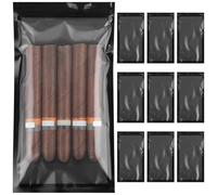Chewtoyo Borsa per l'idratazione dei sigari, 24,1 x 13 cm, 10 sacchetti per sigari, riutilizzabili, da viaggio, portatili, con chiusura a cerniera, per viaggi d'affari, custodia per controllo