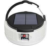 Chewtoyo Lanterna solare da campeggio, portatile, ricaricabile tramite USB, con telecomando, luce di emergenza da 2400 mAh, indicatore a 3 livelli, luce da tenda sospesa per interruzioni di corrente