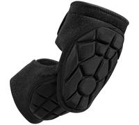 Chewtoyo Protezione per gomito da baseball per softball e battuta, design in EVA a due pezzi per giovani e adulti, manicotto regolabile di protezione dagli impatti in tutto nero, migliora il movimento