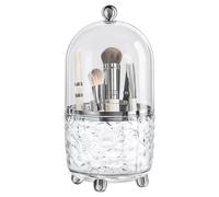Chewtoyo Rossetto, Matite, Pennelli Ideale per, Sei Scomparti Spaziosi Con, Pet E Abs Materiale, Onda Acqua, Texture Glacier, Copertura Antipolvere Trasparente, Pennelli Trucco Rotazione 360 ° Holder
