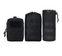 Chewtoyo Set di 3 tasche tattiche Molle, portabottiglie e marsupio multiuso, portaoggetti modulare per escursionismo e campeggio
