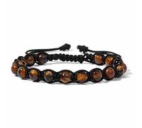 CHEWUWLT Bracciale Pietre Naturali, Braccialetti Di Cristallo Con Pietre Preziose Naturali, Braccialetti Di Yoga Reiki Intrecciati In Corda Nera Alla Moda, Gioielli Con Braccialetti Di Pietre Prezi