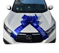 Chexin Grande fiocco blu per il compleanno dell'auto, Happy Birthday, nastro regalo grande - XXL 76 cm/30", enorme fiocco per auto, maglia grande, per bicicletta e fiocco con nastri da 185 cm