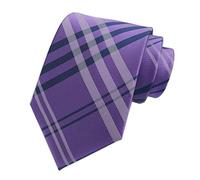 cheyenn Cravatta da uomo in stile scozzese con motivo scozzese a quadri, stile formale, Lilla viola., Taglia unica
