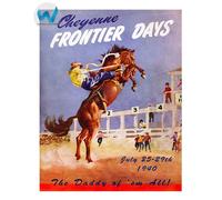 Cheyenne Frontier Days Wall Art - Poster western rodeo 1940 - 18x24 o 24x36