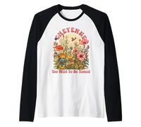 Cheyenne Name Cute Retro Girls Wildflower Cheyenne Name Maglia con Maniche Raglan