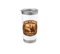Cheyenne Wyoming Souvenir Città Stato Capitale Memorabilia Bicchiere termico in acciaio inox doppia parete