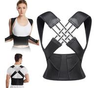 CHEYLIZI Adjustable Back Posture Belt Office Home Gym Unisex, correttore di postura schiena per uomo, donna, correttore di postura per supporto posteriore dritto, M