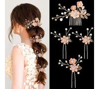 Cheynn 4 accessori per capelli da sposa, da sposa, da sposa, da sposa, da sposa, da sposa, da sposa, da sposa, da donna, da ragazza, da damigella d'onore